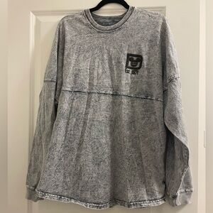 Disney World Jersey Gray Graphic Long Sleeve